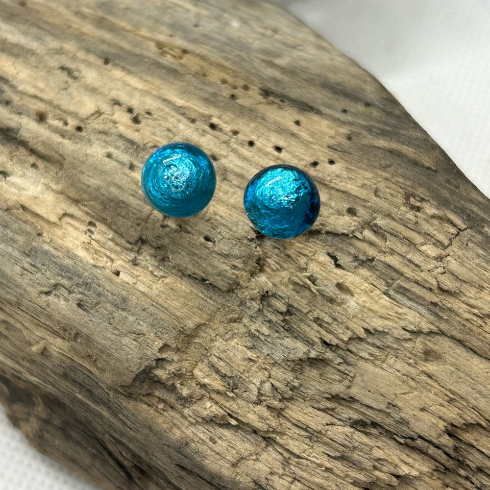 Elegant Blue Stud Earrings